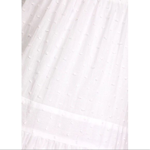 NWT White Swiss Dot Tiered Maxi Dress - Picture 2 of 3